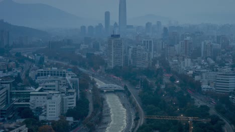 Santiago-De-Chile-Skyline-Night-To-Morning-Providencia