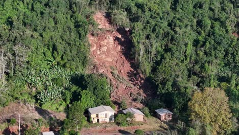 Daño-Ambiental-En-La-Selva-Amazónica,-Impacto-Extremo-De-Inundaciones,-Aéreo.