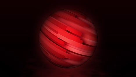 Abstract-animation-of-a-red-glowing-and-turning-sphere-textured-with-horizontally-moving-lines