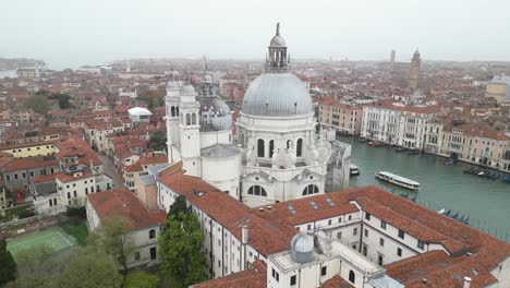 Venedig-Italien-Innenstadt-Antenne-An-Einem-Nebligen-Tag
