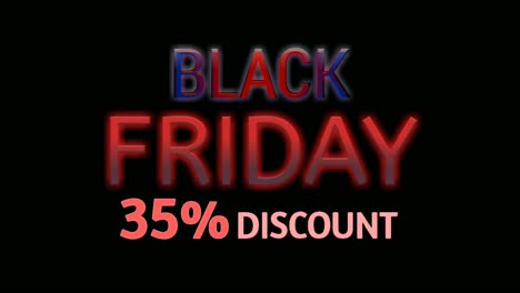 Black-Friday-Sale:-35-%-Rabatt-Auf-Neontextanimation,-Motion-Graphics,-Banner-Zeichen-Für-Werbevideos