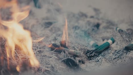 Burning-Incense-Sticks-At-Shinto-Shrine-In-Tokyo,-Japan