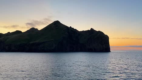 Silhouette-of-Westman-Islands-of-Iceland-during-sunset