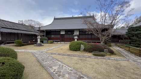 Zen-Buddhist-Genko-an-Temple-On-Sunny-Day-In-Kita-Ward,-Kyoto,-Japan