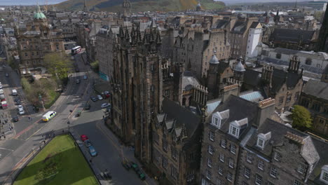 Außenansicht-Der-Aula-In-Der-Stadt-Edinburgh-Orbit-Luftaufnahme