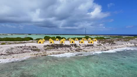 Red-Slave-Huts-At-Kralendijk-In-Bonaire-Netherlands-Antilles