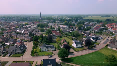 Panorama-über-Die-Skyline-Von-Cranendonck-Budel-Im-Frühling,-Niederländisches-Dorf-In-Brabant