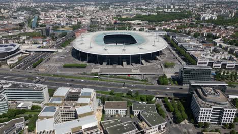 Estadio-De-Francia,-París.-Vista-Panorámica-Aérea-De-Drones