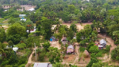 House-Hut-Settlements-Over-Indigenous-Village-With-Tropical-Nature-In-Africa