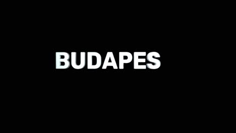 Eine-Glatte-Und-Hochwertige,-Silberne-3D-Textanzeige-Der-Hauptstadt-&quot;Budapest&quot;