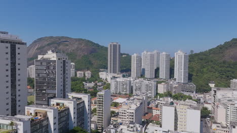 Aerial-flyover-of-apartment-buildings-in-Botafogo-neighborhood-in-Rio-de-Janeiro