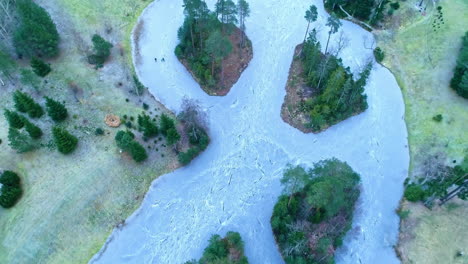 Aerial-of-Alberta-pond-frozen-over-in-Latvia