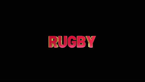 Ein-Glatter-Und-Hochwertiger,-Rot-goldener-3D-Sporttext-Enthüllt-&quot;Rugby