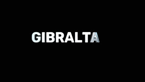 Eine-Glatte-Und-Hochwertige,-Silberne-3D-Textanzeige-Der-Hauptstadt-&quot;Gibraltar