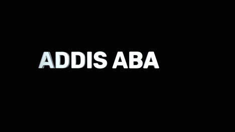 Eine-Glatte-Und-Hochwertige,-Silberne-3D-Text-Enthüllung-Der-Hauptstadt-&quot;Addis-Abeba