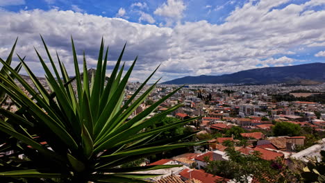 Anafiotika-Plaka-in-Athens-Greece-scenic-city-landscape-orange-tile-roof-houses