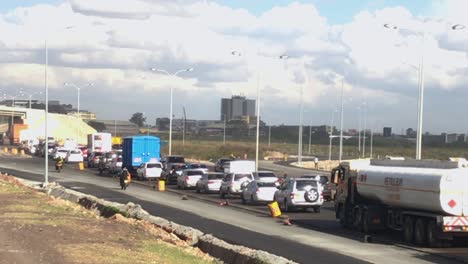 Highway-traffic-jam,-Nairobi-Southern-Bypass-Road,-Kenya-infrastructure