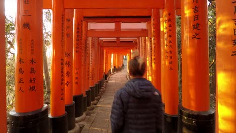 Girl-Walking-Through-Shrines-in-Japan