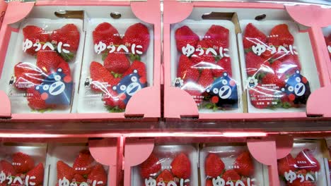 Japanese-popular-Strawberry-fruit-gift-box-on-Hong-Kong-shelves,-2-Feb-2019