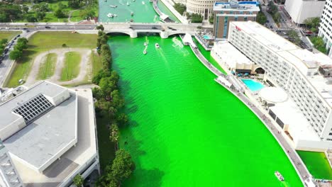 Green-Hillsborough-river-drone-aerial-footage-of-Downtown-Tampa-for-St