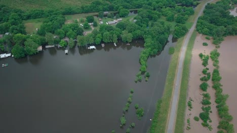 Inundaciones-Históricas-Del-Río-Arkansas-Cerca-De-Pine-Bluff,-Condado-De-Jefferson