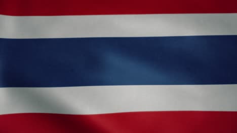 Flagge-Von-Thailand,-Zeitlupe-Weht