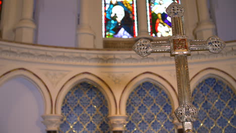 Powerful-Cross-inside-St-Mary's-Church-Ealing-with-Stained-Glass-in-the-Background