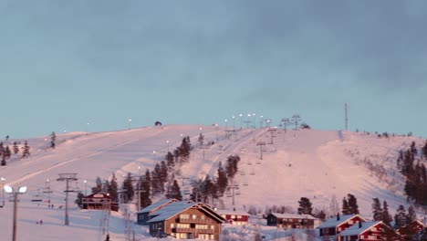 Skilift-Idre-Fjäll-In-Schweden-An-Einem-Tag-Im-Winter