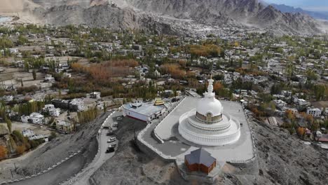 Areal-view-of-temple-at-leh-Ladakh