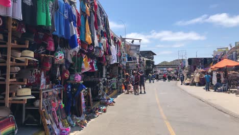 Slow-Motion-Travel-In-through-Ensenada's,-Mexico-beach-town