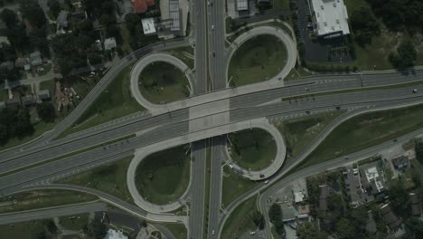Cinematic-drone-clip-over-the-highway-27-and-state-road-50-interchange
