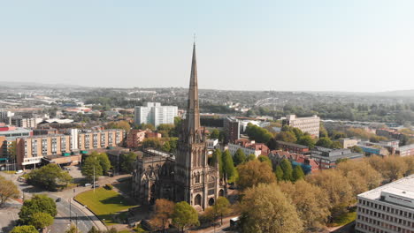 Aerial:-St-Mary-Redcliffe-Church-in-Bristol-City-England