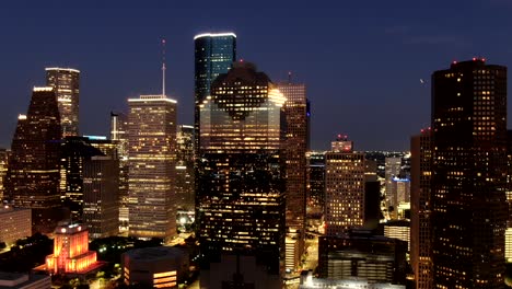 Hyperlaps-In-Der-Innenstadt-Von-Houston-Bei-Sonnenuntergang