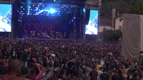 Cannibal-corpse-band-performs-in-front-of-large-crowd-at-Metaldays-festival