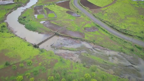 Agroforstwirtschaft-Und-Landwirtschaft-Bauernhof,-Indien,-Westghats,-Luftaufnahme