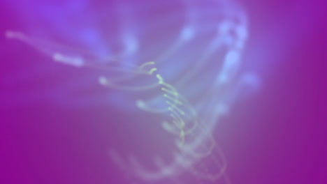 Animation-of-light-trails-on-purple-background