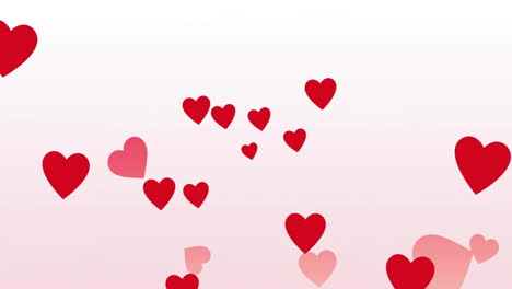 Animation-of-red-hearts-on-pink-background