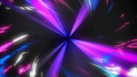 Animation-of-purple-and-white-lines-moving-on-black-background