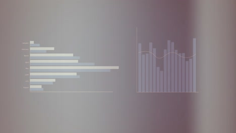 Animation-Von-Diagrammen-Und-Datenverarbeitung-Auf-Grauem-Hintergrund