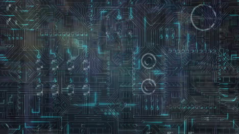 Animation-of-computing-board-over-network-of-connections