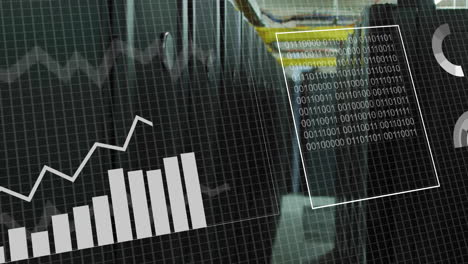 Animation-of-data-processing-over-server-room