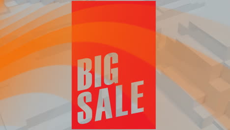 Animation-of-big-sale-text-over-shapes-on-white-background