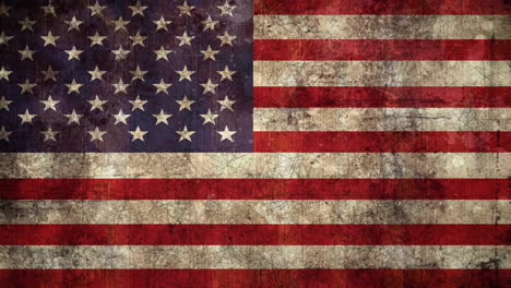 Animation-Sich-Wiederholender-Grunge-Texturen-über-Der-Amerikanischen-Stars-And-Stripes-Flagge