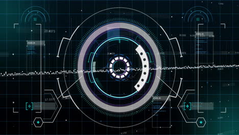 Animación-Del-Procesamiento-De-Datos-Y-Escaneo-De-Alcance-Sobre-Paneles-De-Automóviles.