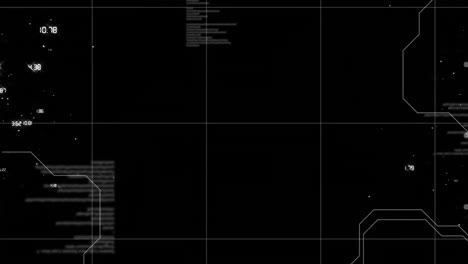 Animation-Der-Datenverarbeitung-Auf-Schwarzem-Hintergrund