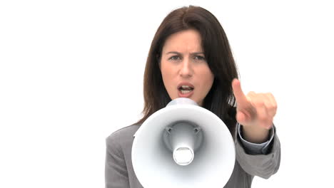 Woman-shouting-through-megaphone-