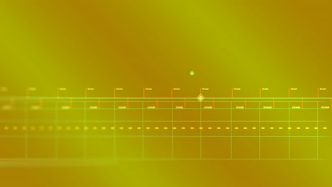 Animación-De-Procesamiento-De-Datos-Y-Formas-Sobre-Fondo-Amarillo