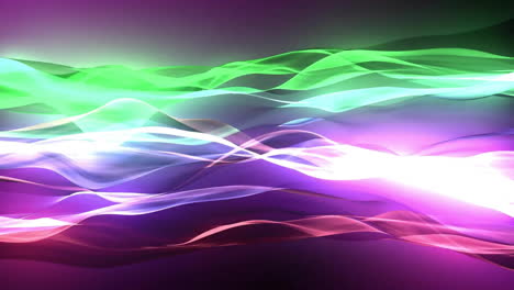 Animation-of-neon-trails-moving-on-black-background