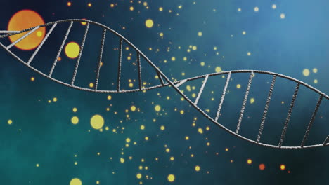 Animation-of-moving-yellow-spots-over-dna-strand