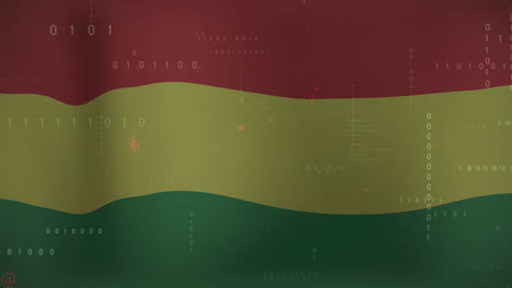 Animation-Der-Flagge-Boliviens-über-Der-Datenverarbeitung